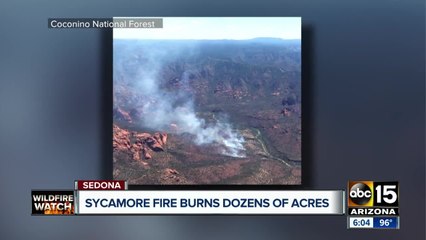 Wildfire has burned 75 acres northwest of Sedona