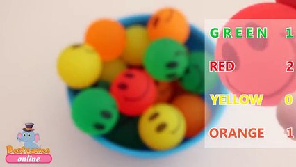 Learn Colours With Big Smiley Balls!!! Fun Learning Contest!