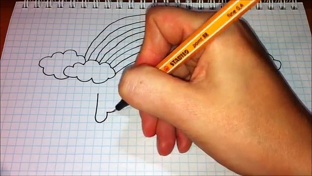 Простые рисунки #364 Как нарисовать РАДУГУ