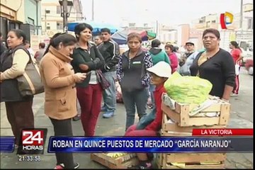 La Victoria: delincuentes roban 15 puestos en mercado García Naranjo