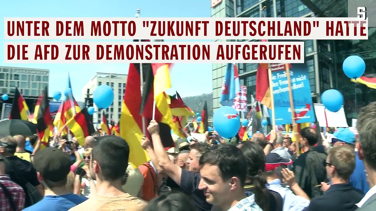 AFD-Demo in Berlin: Tausende Gegner und Anhänger demonstrieren