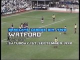 West Ham United - Watford 01-09-1990 Division Two