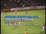 West Ham United - Ipswich Town 19-09-1990 Division Two