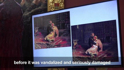 Russia calls for punishment of visitor who vandalised painting