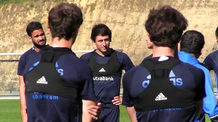 Entrenamiento de Odriozola con la Real Sociedad