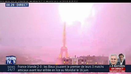 La tour Eiffel à nouveau foudroyée ce lundi soir ⚡