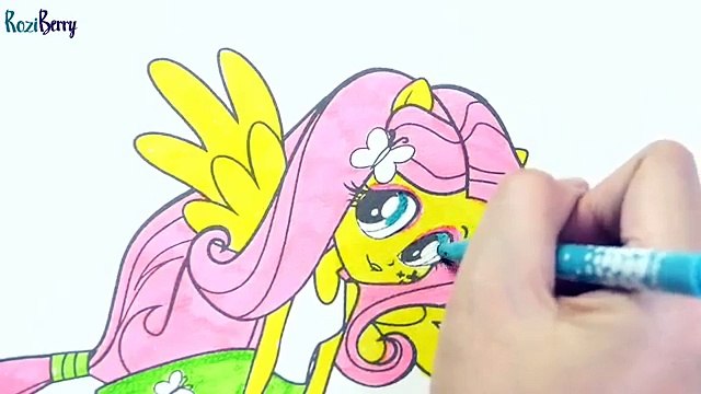 My little pony coloring book MLP EG coloring pages for kids Equestria girls Fluttershy