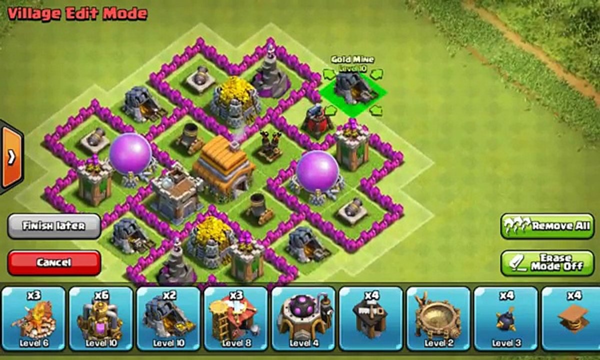 Clash of Clans Town Hall 6 Defense (COC TH6) Hybrid Base Layout Defense Strategi