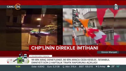 AK Parti bayraklarını söktüler