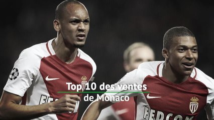 Transferts - Top 10 des ventes de Monaco