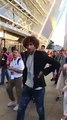 Marouane Fellaini got a warm welcome by Liverpool fans in Kiev!! 