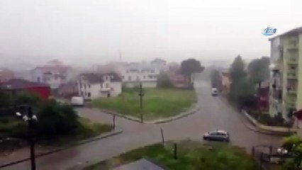 Ağaca düşen yıldırım, böyle görüntülendi