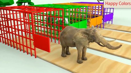 Learn Colors and Name Sound Animals Eat Fruits for Kids #z |Color Nursery Rhymes for Children