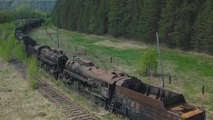 Eerie train graveyard gives glimpse into golden age of Soviet trains