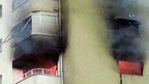 Apartmanın 6. katında çıkan yangın korkulu anların yaşanmasına neden oldu