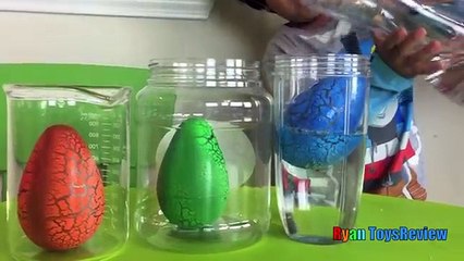 Dinosaur Eggs Surprise Toys Opening with Ryan ToysReview