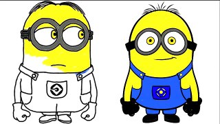 Minions from Despicable Me Coloring for Children - Minions Coloring for Kids