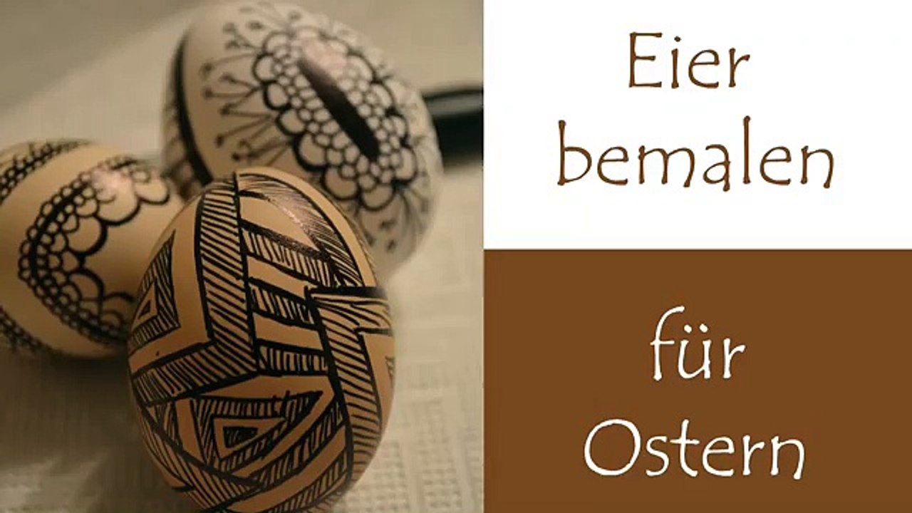 Eier bemalen (sehr einfach) für Ostern