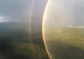 Beautiful Double Circle Rainbow in Skies Over Montana
