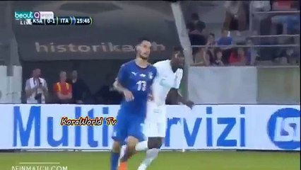 ملخص مباراة السعودية وايطاليا 1-2 جنون فهد العتيبي - مباراة ودية