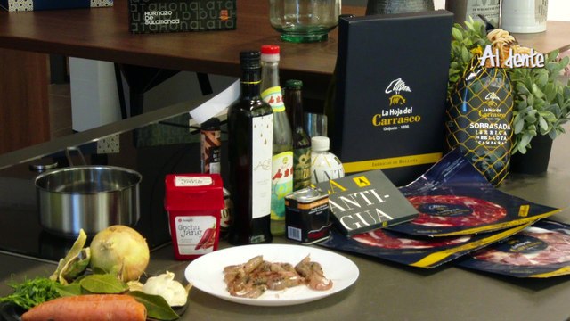 MI PULPITO A LA GALLEGA Camarones atemperados en escabeche