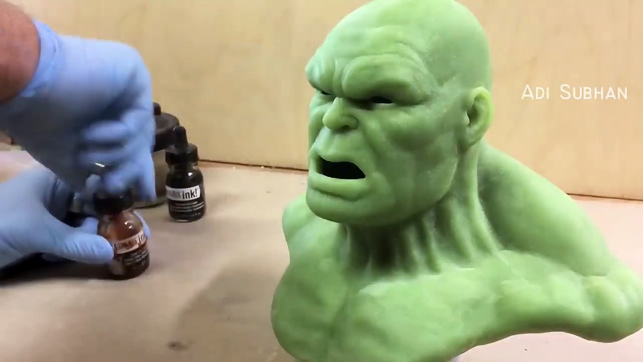 Pembuatan Topeng Hulk Avengers 3D