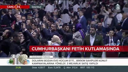 Cumhurbaşkanı Fetih kutlamasında
