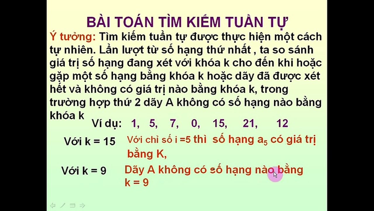 ---Tin Học 10, Bài Toán Tìm Kiếm Tuần Tự