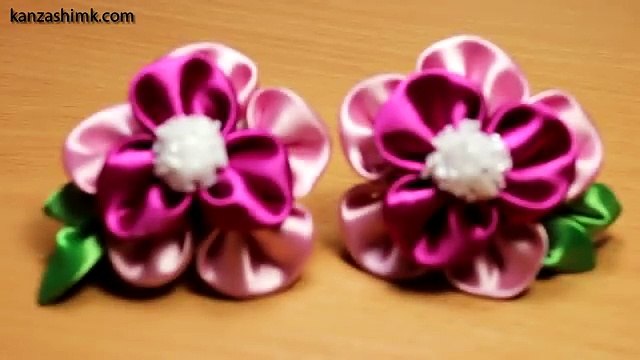 DIY Kanzashi / Резиночки Канзаши (мастер класс)