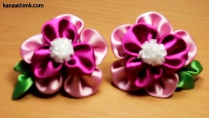 DIY Kanzashi / Резиночки Канзаши (мастер класс)