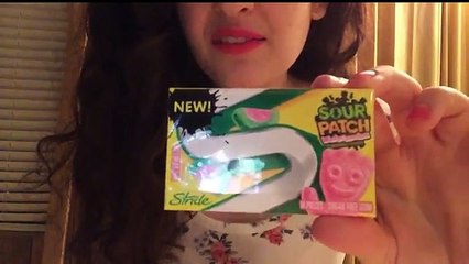 ASMR Gum Chewing Stride Sour Patch watermelon