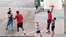 WATCH: Joel Embiid BULLIES Pickup Basketball Players, Bounces Ball Off Dude's HEAD!