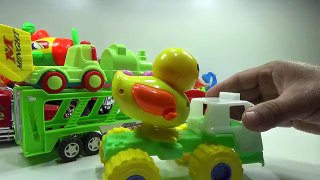 Baby Studio - Mother trucks transport dump truck, tow truck, train, duck