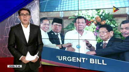 Pres. #Duterte, sinertipikahan na bilang 'urgent' ang BBL
