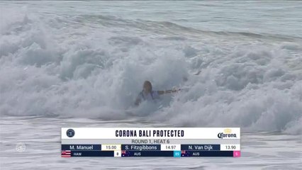 Les meilleurs moments de la série de M. Manuel, S. Fitzgibbons et N. Van Dijk (Corona Bali Women's Pro) - Adrénaline - Surf