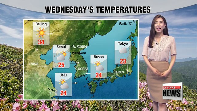 Passing showers in southern regions along with warm highs _ 053018