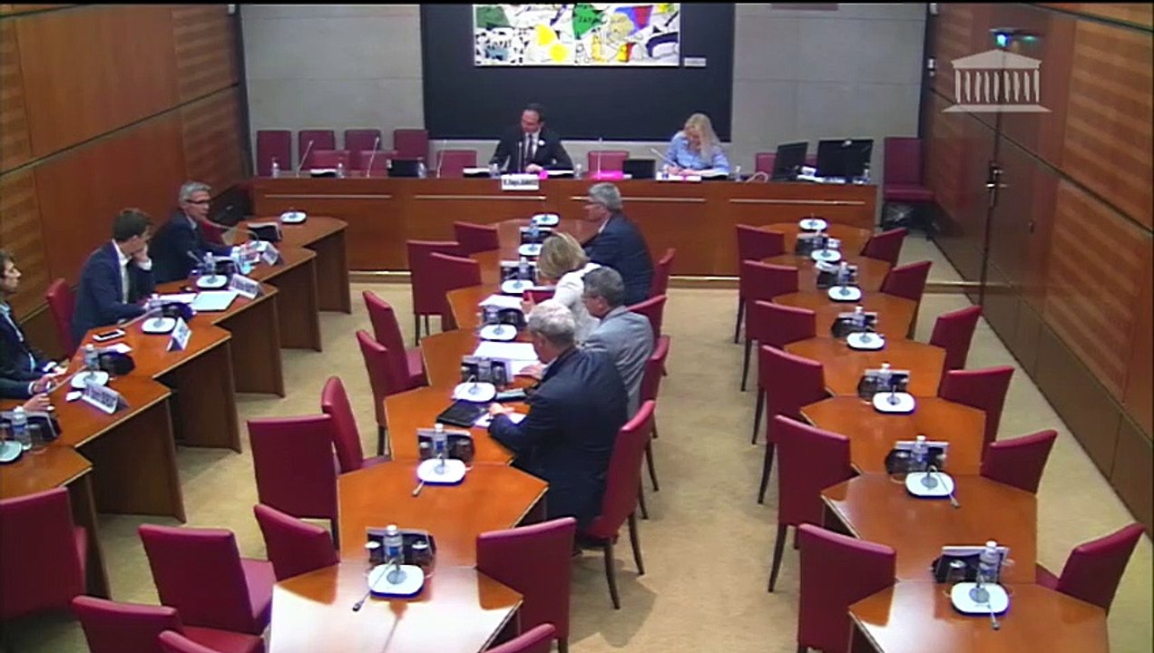 Groupe de travail « Jeux olympiques et paralympiques de Paris en 2024 » : M. Stéphane Troussel, pdt du conseil dépt de la Seine-Saint-Denis, M. Mathieu Hanotin, conseiller dépt de la Seine-Saint-Denis - Mardi 29 mai 2018