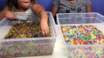 POPPING GIANT BALLOONS FILLED WITH ORBEEZ CHALLENGE