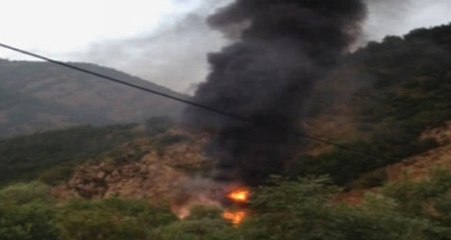 PKK'lı Teröristler, Karakola Erzak Taşıyan Kamyonu Yaktı, Sürücüyü Kaçırdı