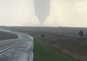 Possible Tornado Spotted at Highway Near Dodge City, Kansas