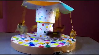 how to make a carousel amusement ride for kids by crazyartline