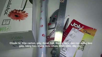 Hướng dẫn làm hộp treo móc khóa và đựng hóa đơn tiền điện, nước 1