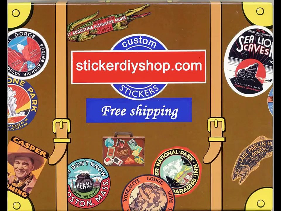 luggage Stickers Skateboard Vintage Laptop Luggage Car Decals Xmas Decor