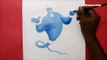 How to draw Genie cartoon charer from Aladdin