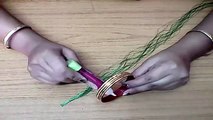 How to make silk thread bangles at home/with old bangles/simple n easy