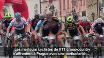 Course de VTT cross-country dans le centre historique de Prague