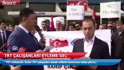 TRT çalışanları eyleme geçti