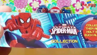 4 plastic SUPER Surprise Eggs, SpiderMan, Star Wars, Disney Cars, Batman opening unboxing toy