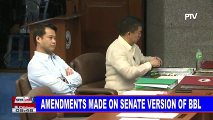 Amendments made on Senate version of BBL