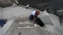 İtalya Pompei'de yeni bir insan iskeleti bulundu
